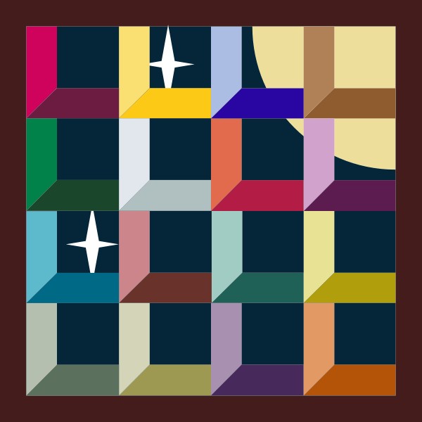 image of quilt block called Attic Window